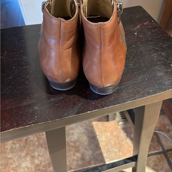 Brown leather ankle boots-size 9 - Picture 3 of 3